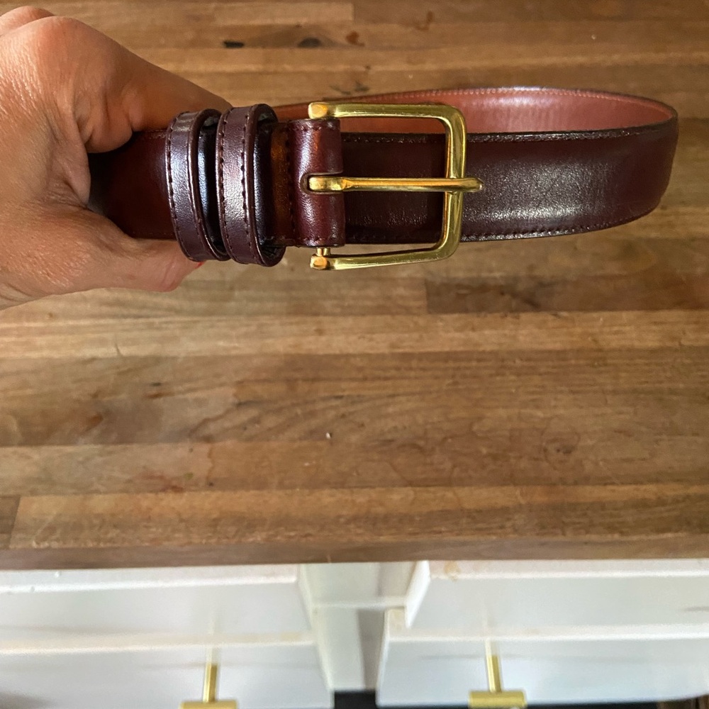 Coach Brown Leather Belt with Gold Buckle.  Unisex .. In great condition.